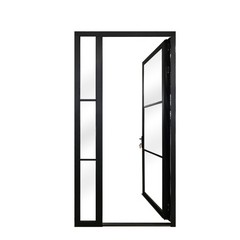 China WDMA Thermal Break Aluminum French Doors Hinged Door with Side Lite German Hardware