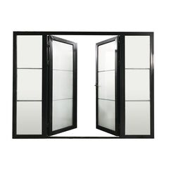 China WDMA Thermal Break Aluminum French Doors Hinged Door with Side Lite German Hardware