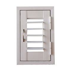 2016 New Design PVC UPVC Casement Window with louver shutter jalousie blinds for sale on China WDMA