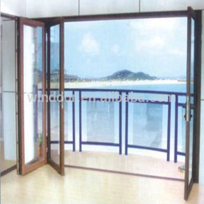 2016 new double pane french door, upvc frame +glass cheap price french door on China WDMA