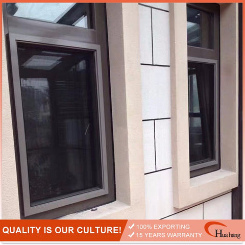 2023 Hot Sale French Aluminum Double Glazed Casement Window With Built In Blinds