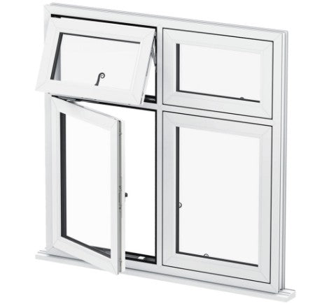 WDMA Factory Direct Cheap Price UPVC Top Awning Windows PVC Swing Casement Windows For Villa