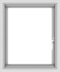 WDMA 20x24 (19.5 x 23.5 inch) Vinyl uPVC White Push out Casement Window without Grids Interior