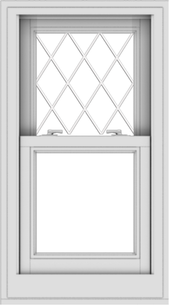 WDMA 20x36 (19.5 x 35.5 inch)  Aluminum Single Double Hung Window with Diamond Grids