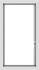 WDMA 20x36 (19.5 x 35.5 inch) Vinyl uPVC White Push out Casement Window without Grids Interior