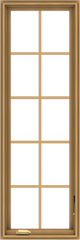 WDMA 20x60 (19.5 x 59.5 inch) Pine Wood Dark Grey Aluminum Crank out Casement Window with Colonial Grids