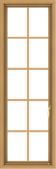 WDMA 20x60 (19.5 x 59.5 inch) Pine Wood Light Grey Aluminum Push out Casement Window with Colonial Grids