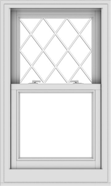 WDMA 24x40 (23.5 x 39.5 inch)  Aluminum Single Double Hung Window with Diamond Grids