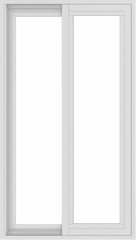 WDMA 24x42 (23.5 x 41.5 inch) Vinyl uPVC White Slide Window without Grids Exterior