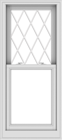 WDMA 24x54 (23.5 x 53.5 inch)  Aluminum Single Double Hung Window with Diamond Grids