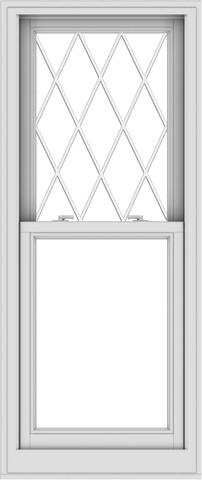 WDMA 24x57 (23.5 x 56.5 inch)  Aluminum Single Double Hung Window with Diamond Grids