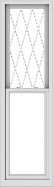 WDMA 24x84 (23.5 x 83.5 inch)  Aluminum Single Double Hung Window with Diamond Grids