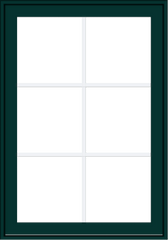 WDMA 28x40 (27.5 x 39.5 inch) Oak Wood Green Aluminum Push out Awning Window with Colonial Grids Exterior