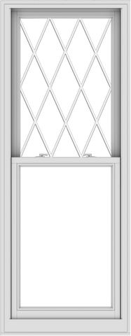 WDMA 28x72 (27.5 x 71.5 inch)  Aluminum Single Double Hung Window with Diamond Grids