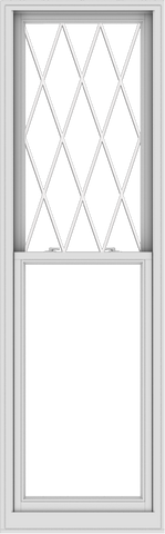 WDMA 28x90 (27.5 x 89.5 inch)  Aluminum Single Double Hung Window with Diamond Grids