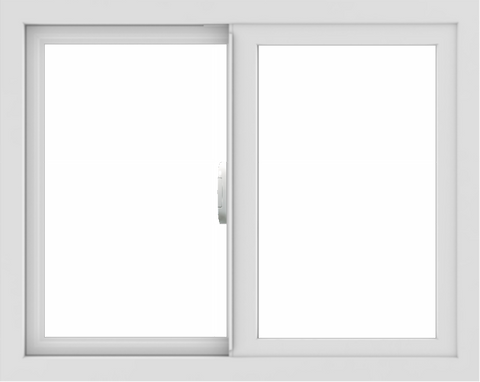 WDMA 30x24 (29.5 x 23.5 inch) Vinyl uPVC White Slide Window without Grids Interior