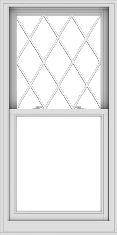 WDMA 30x60 (29.5 x 59.5 inch)  Aluminum Single Double Hung Window with Diamond Grids