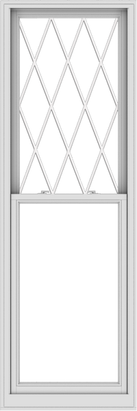 WDMA 30x90 (29.5 x 89.5 inch)  Aluminum Single Double Hung Window with Diamond Grids