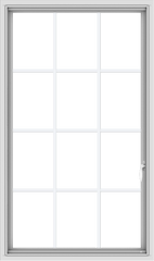 WDMA 32x54 (31.5 x 53.5 inch) White uPVC Vinyl Push out Casement Window without Grids