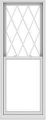 WDMA 32x84 (31.5 x 83.5 inch)  Aluminum Single Double Hung Window with Diamond Grids