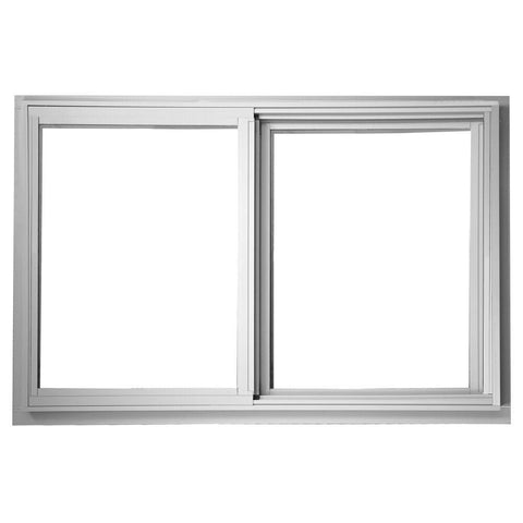 36x36 35.25x35.25 Sliding Aluminum Window White Low-E Glass With Screen