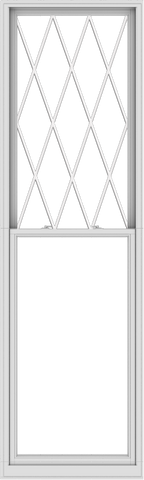 WDMA 36x120 (35.5 x 119.5 inch)  Aluminum Single Double Hung Window with Diamond Grids