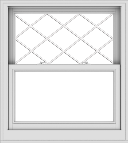 WDMA 36x40 (35.5 x 39.5 inch)  Aluminum Single Double Hung Window with Diamond Grids