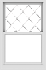 WDMA 36x54 (35.5 x 53.5 inch)  Aluminum Single Double Hung Window with Diamond Grids