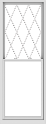 WDMA 38x102 (37.5 x 101.5 inch)  Aluminum Single Double Hung Window with Diamond Grids