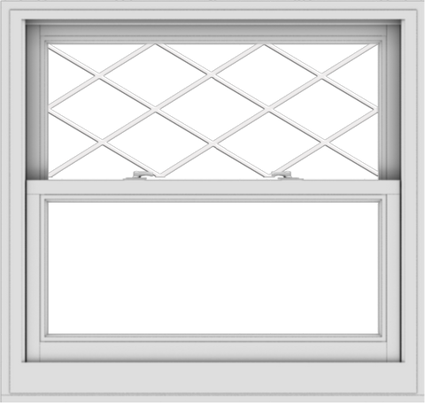 WDMA 38x36 (37.5 x 35.5 inch)  Aluminum Single Double Hung Window with Diamond Grids