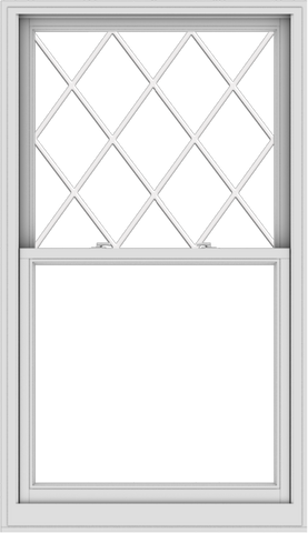 WDMA 38x66 (37.5 x 65.5 inch)  Aluminum Single Double Hung Window with Diamond Grids