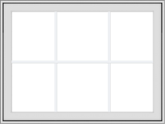 WDMA 40x30 (39.5 x 29.5 inch) White Vinyl uPVC Crank out Awning Window with Colonial Grids Exterior