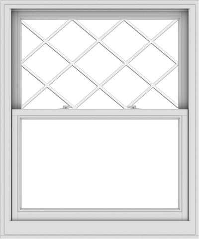 WDMA 40x48 (39.5 x 47.5 inch)  Aluminum Single Double Hung Window with Diamond Grids