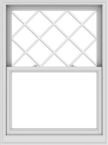 WDMA 40x54 (39.5 x 53.5 inch)  Aluminum Single Double Hung Window with Diamond Grids