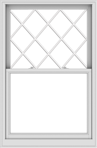 WDMA 40x61 (39.5 x 60.5 inch)  Aluminum Single Double Hung Window with Diamond Grids