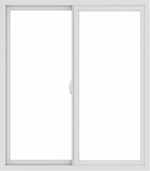 WDMA 42x48 (41.5 x 47.5 inch) Vinyl uPVC White Slide Window without Grids Interior