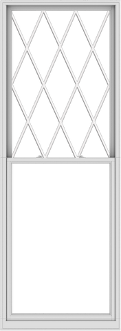 WDMA 44x120 (43.5 x 119.5 inch)  Aluminum Single Double Hung Window with Diamond Grids