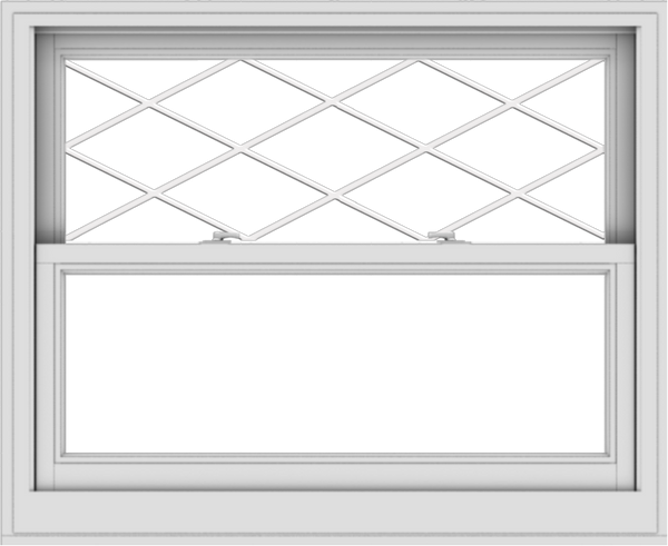 WDMA 44x36 (43.5 x 35.5 inch)  Aluminum Single Double Hung Window with Diamond Grids