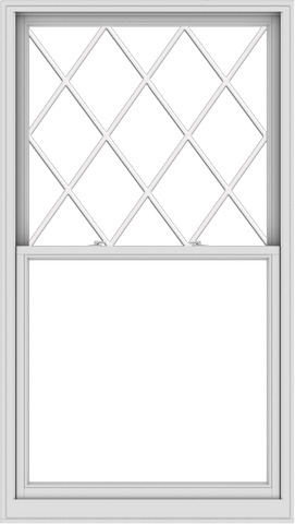 WDMA 44x78 (43.5 x 77.5 inch)  Aluminum Single Double Hung Window with Diamond Grids