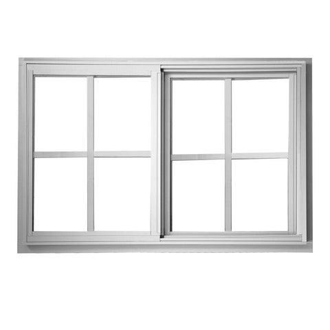 48x36 47.25x35.25 Sliding Aluminum Window White Low-E Glass with Screen