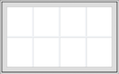 WDMA 48x30 (47.5 x 29.5 inch) White uPVC Vinyl Push out Awning Window with Colonial Grids Exterior