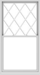 WDMA 48x90 (47.5 x 89.5 inch)  Aluminum Single Double Hung Window with Diamond Grids