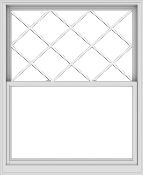 WDMA 54x66 (53.5 x 65.5 inch)  Aluminum Single Double Hung Window with Diamond Grids