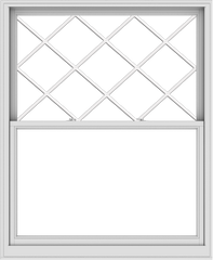 WDMA 54x66 (53.5 x 65.5 inch)  Aluminum Single Double Hung Window with Diamond Grids