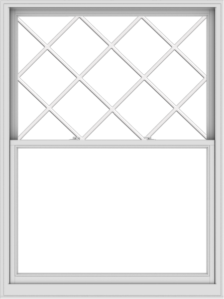 WDMA 54x72 (53.5 x 71.5 inch)  Aluminum Single Double Hung Window with Diamond Grids