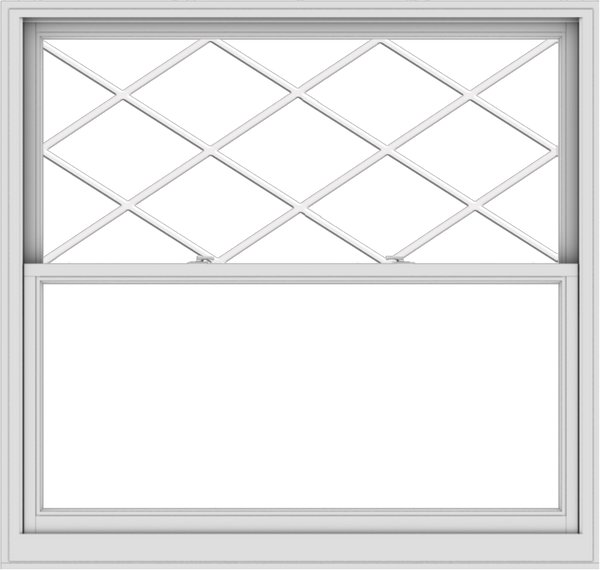 WDMA 60x57 (59.5 x 56.5 inch)  Aluminum Single Double Hung Window with Diamond Grids