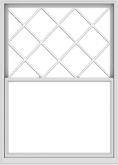 WDMA 60x84 (59.5 x 83.5 inch)  Aluminum Single Double Hung Window with Diamond Grids