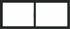 WDMA 72x30 (71.5 x 29.5 inch) Vinyl uPVC Black Slide Window without Grids Interior