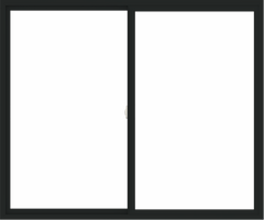 WDMA 72x60 (71.5 x 59.5 inch) Vinyl uPVC Black Slide Window without Grids Interior