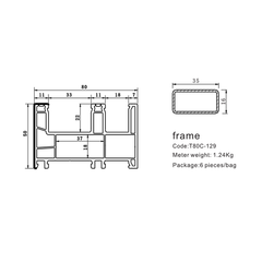 80 sliding system frame cost saving light color glass UPVC on China WDMA